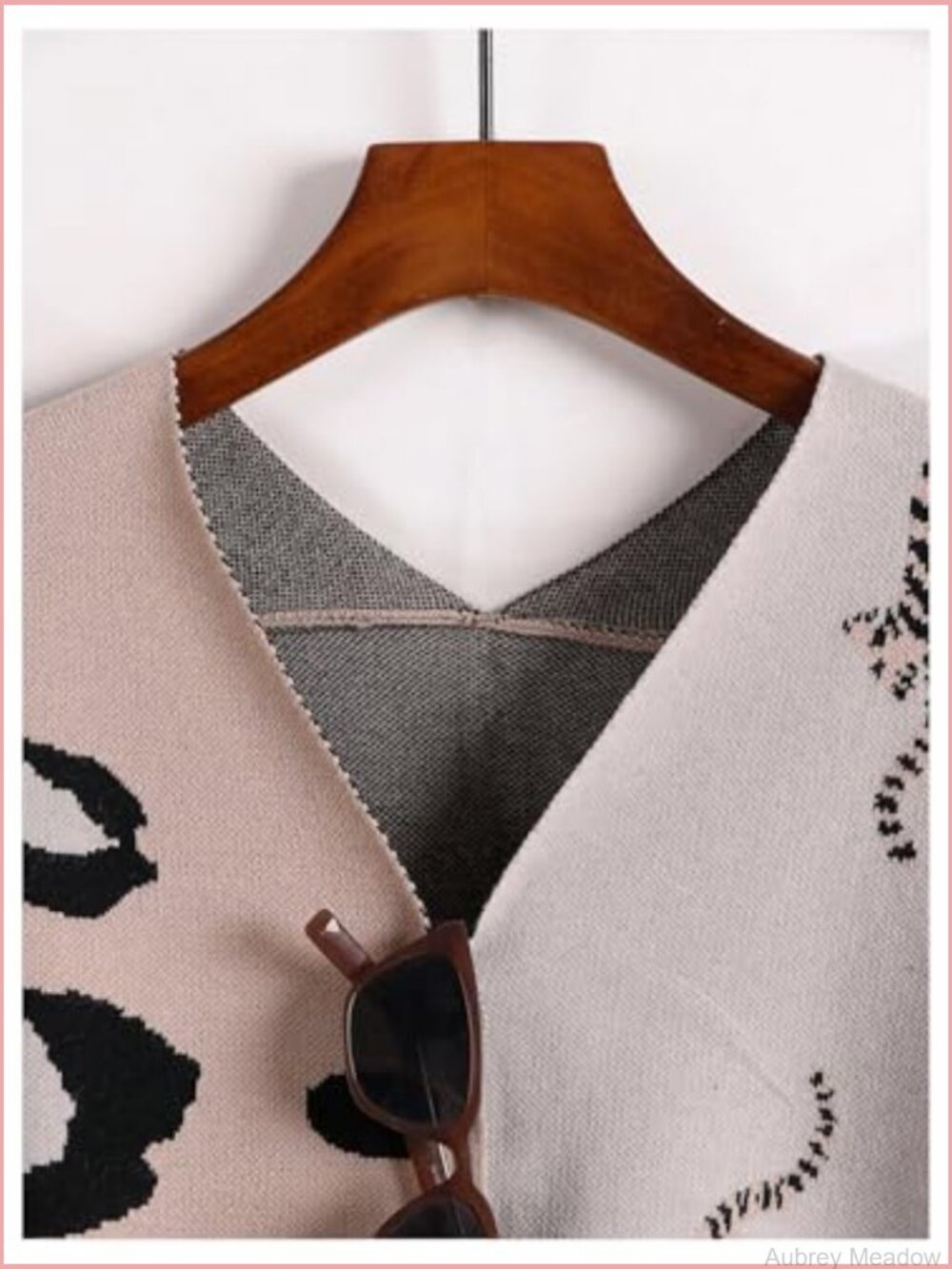 Vintage Leopard Print Button Down Cardigan Sweater Chunky Knit - Picture 5 of 7
